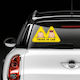 Semn Baby on Board cu Autocolant Galben