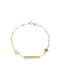 Ioannou24 Kids Gold ID Bracelet 9K with Evil Eye for Girl