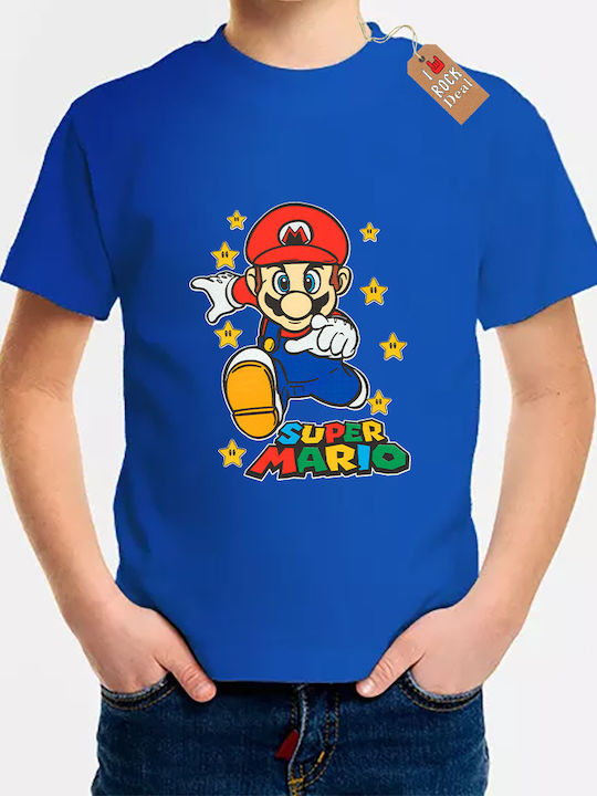 Tricou pentru copii Albastru Mario
