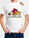 Tricou Pentru Copii Alb Angry Birds