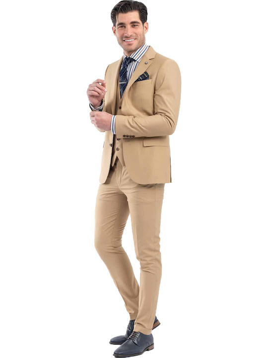 Vittorio Artist Men's Summer Suit Beige