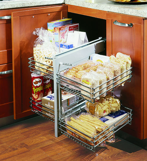 Lemi Cupboard Expanding Hardware with Brakes Silver 40x50cm 238-46155BDX40