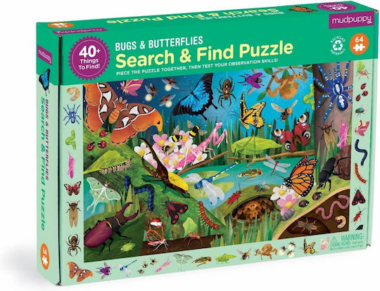 Kids Puzzle Bugs Butterflies for 3+ years+ Years 64pcs Mudpuppy