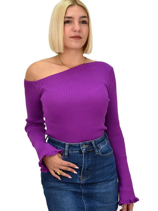 Potre Women's Blouse Long Sleeve Purple