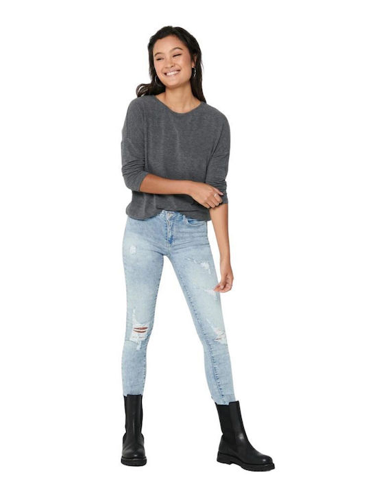 Only Women's Blouse with 3/4 Sleeve Gray