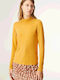 Compania Fantastica Women's Athletic Blouse Long Sleeve Fast Drying Yellow