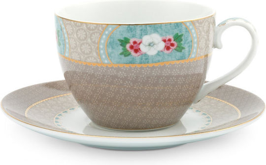 PiP Studio Blushing Birds Tasse Tee aus Porzellan Mehrfarbig 280ml