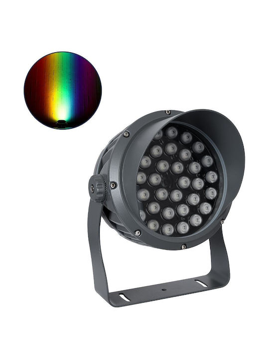 GloboStar Flooddimo Lampă De Podea Pentru Exterior LED Mașină De Spălat Pe Perete 54W RGBW IP67 Gri