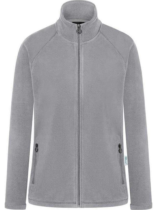 Fleece Γυναικεία Ζακέτα σε Γκρι Χρώμα