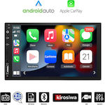 Kirosiwa Car Audio System 2DIN (Bluetooth/USB/AUX/WiFi/GPS/Apple-Carplay/Android-Auto) with Touch Screen 7"