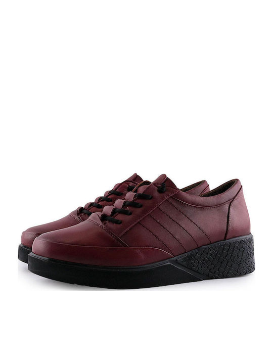 Aerostep Damen Oxfords in Burgundisch Farbe