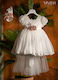 Vinte li Ecru Baptism Dress with Lace