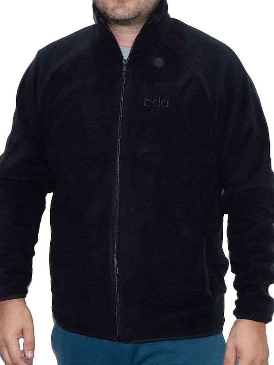 Body Action Ανδρική Ζακέτα Fleece Μαύρη