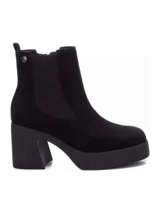 Wildleder Stiefeletten Damen Schwarz