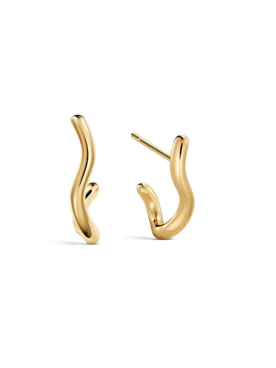 Aleyolé Earrings Hoops made of Silver Gold Plated