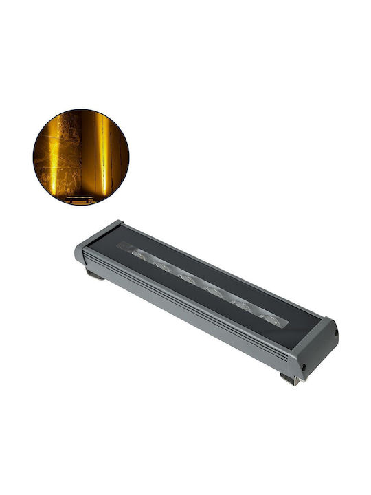 GloboStar Lampa De Podea Pentru Exterior LED Mașină De Spălat Pe Perete 18W Cu Alb Cald IP67 Gri