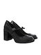 Attrattivo Black Heels with Strap