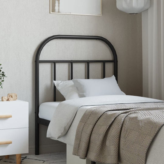 vidaXL Metal Bed Headboard Black 80x100cm