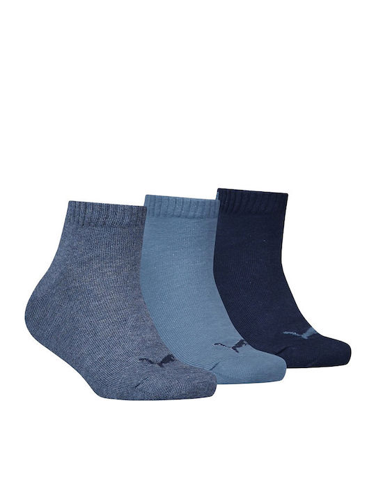 PUMA Kids' Socks Invisible 3p Blue 3 Pairs