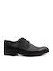Basic Leder Herren Freizeitschuhe STRIPE Μαύρο
