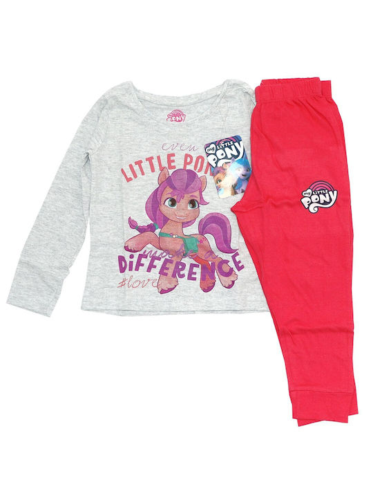 Hasbro Set Top & Bottom Kids Cotton Pyjamas Gray