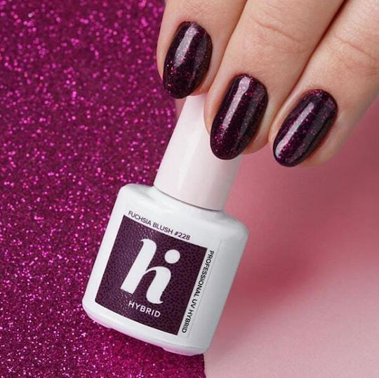 Hi Hybrid Glossy Βερνίκι Νυχιών Μακράς Διαρκείας Fuchsia Blush 228