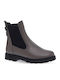 Leather Women's Chelsea Boots Gray