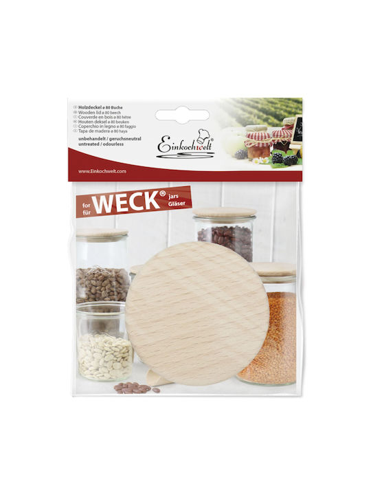 Weck Vaza Uz General cu capac Lemn 8x8x8cm