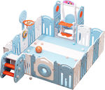 Fun Baby Spielplatz mit Korb 185x180x60cm. Blau