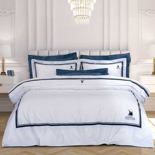 Greenwich Polo Club Bettwäsche-Set Überdoppel 240x270cm. 2174 White 4Stück