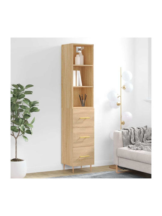 Schrank Boden Coffee 34.5x34x180cm