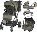 Coccolle Lissia Adjustable 3 in 1 Baby Stroller Suitable for Newborn Moss Green