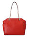 Damen Leder Tote Handtasche Orange