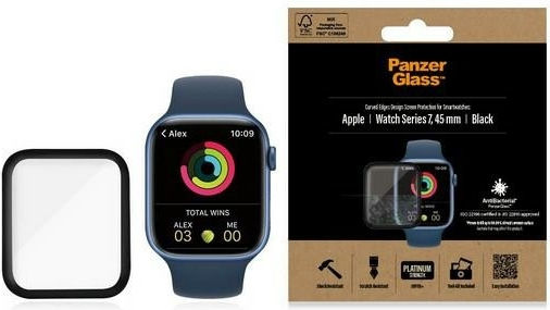 PanzerGlass Curved Tempered Glass for the Apple Watch 7 (45mm) 1pcs 2019