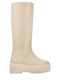 Leather Women's Boots Gia16 Beige