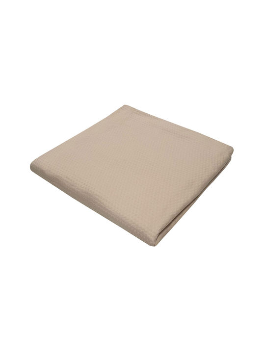 Le Blanc Sanforized Decke Pique Überdoppel 240x260cm. Beige