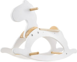 Mamabrum Wooden Rocking Toy Horse for 12+ months White