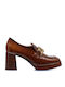 Hispanitas Patent Leather Tabac Brown Heels