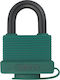 Abus 70AL/45B Aluminium Vorhängeschloss Messing mit Schlüssel Grün 8mm Green 1Stück
