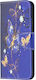 Butterfly Pattern Wallet Μωβ (Nokia 5.4)