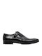 Men's Leather Monk Shoes Black
