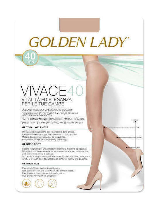 Golden Lady Women's Pantyhose 40 Den Tightening Black