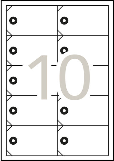 Apli Etichetă agățătoare 98x57mm
