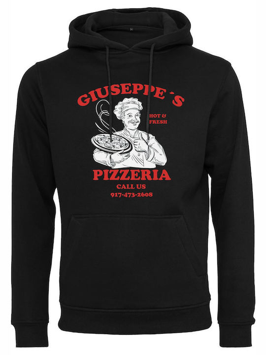 Mister Tee Giuseppe's Pizzeria Θεματική Μπλούζα με Στάμπα με Στάμπα Μαύρη