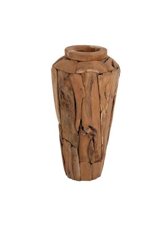HomeMarkt Vază Decorativă Lemn Zenia Galben 15x15cm 1buc