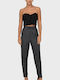 Women's Fabric Trousers Striped Gray