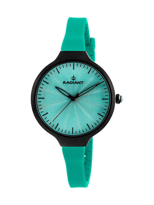 Radiant Women's Watch with Green Rubber Strap