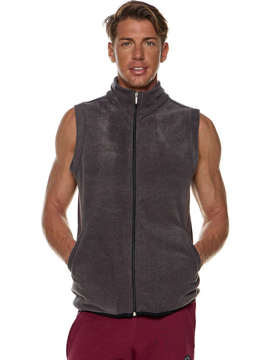 Bodymove Ανδρική Ζακέτα Fleece Καφέ