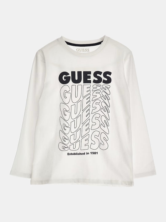 Guess Kids Blouse Long Sleeve White