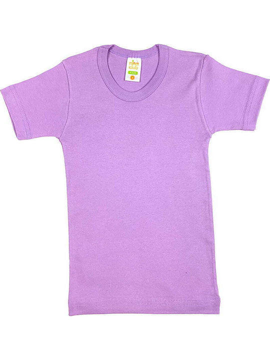 Nina Club Kids' Undershirt Short-sleeved Purple